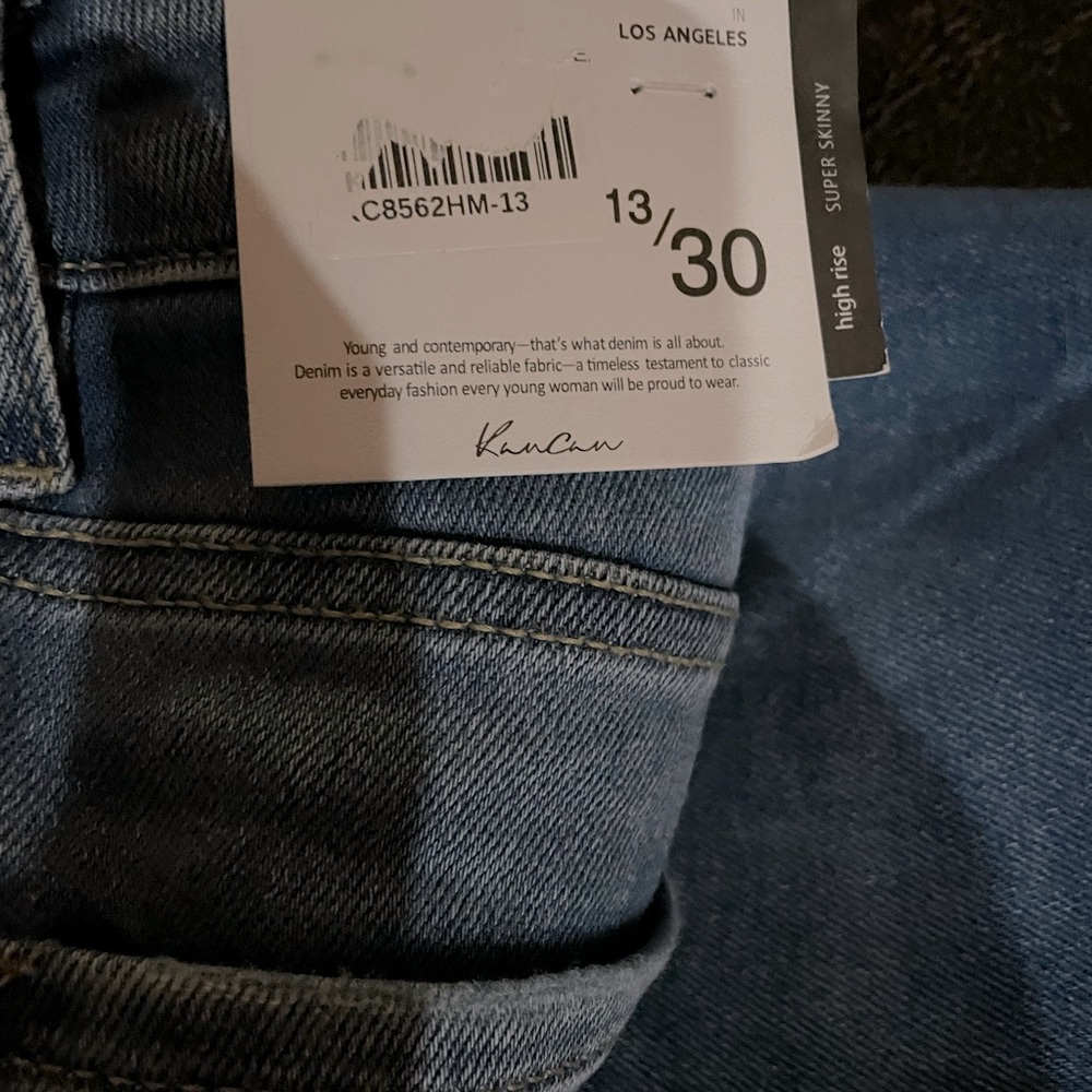 NWT Kancan skinny jeans, high rise 13/30